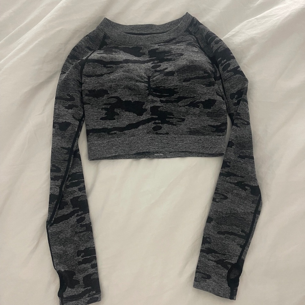 Camo Long Sleeve Workout Top